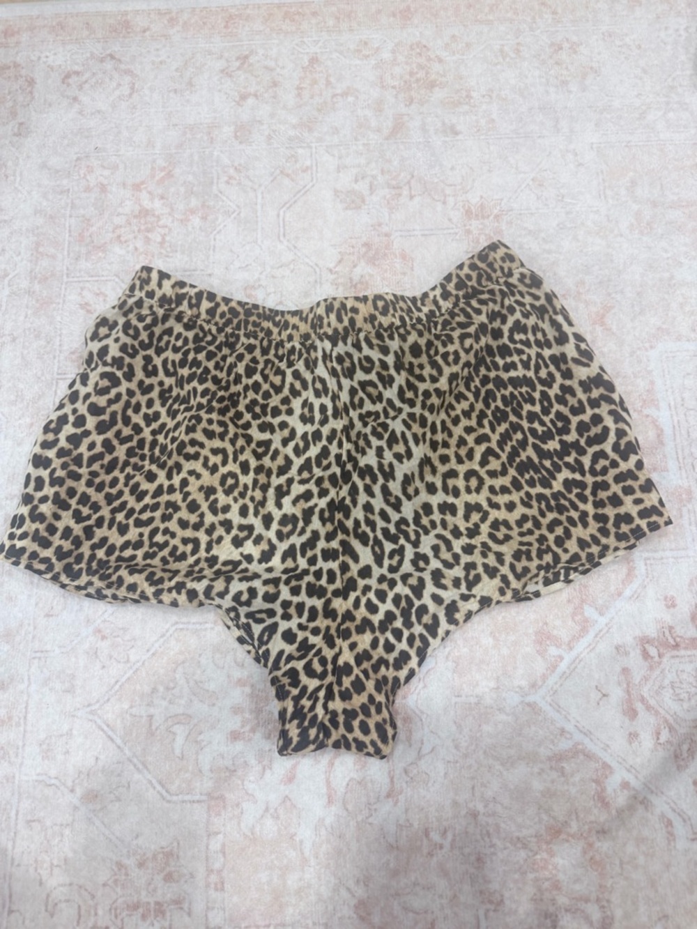 H&M Leopard Print High-Waist Shorts - Tan & Black